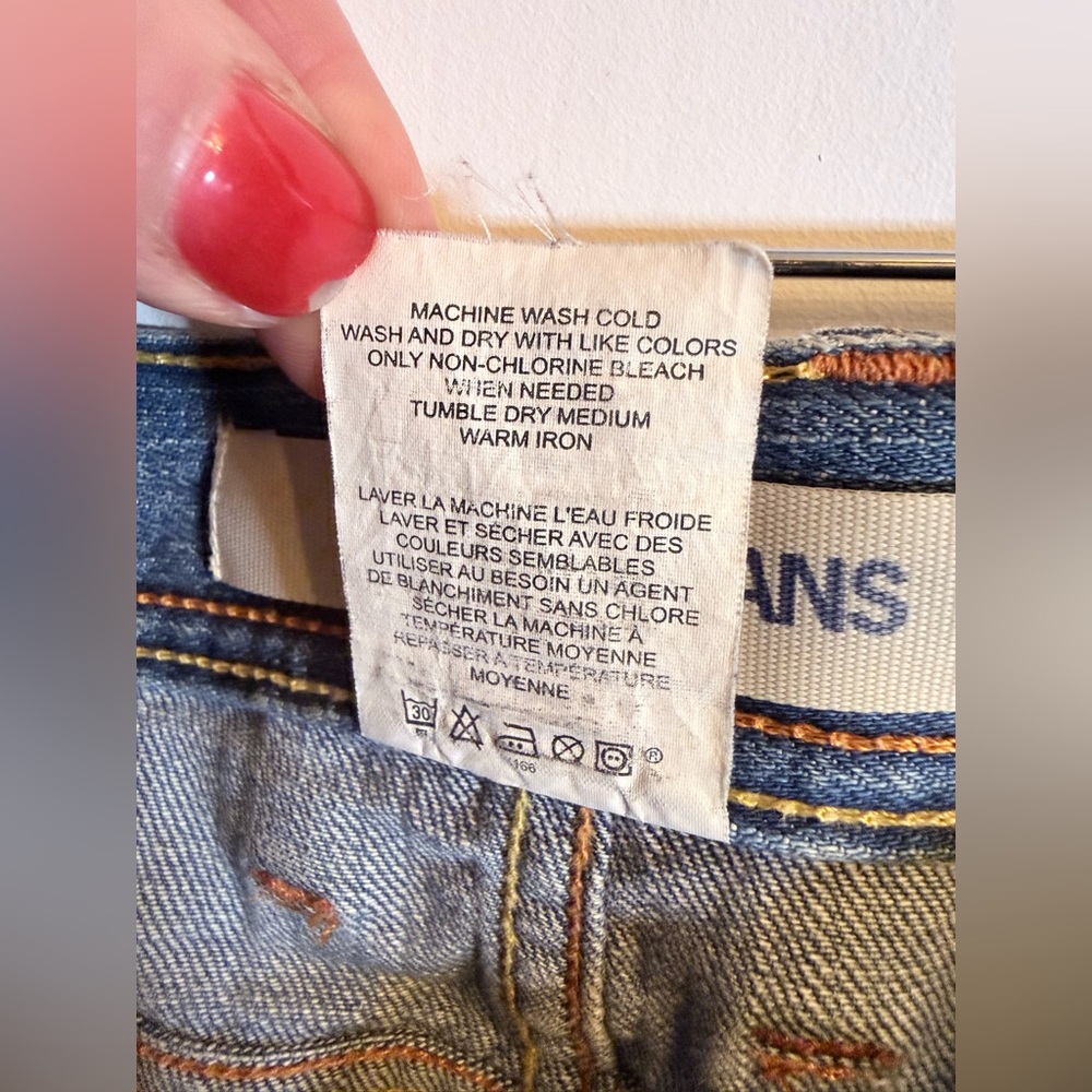 Gap Denim Mini Skirt y2k 2006 vintage Medium Wash Stretch Size 6 EUC - Picture 6 of 7